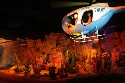 De darkride Hollywood Tour, inmiddels verwijderd.v